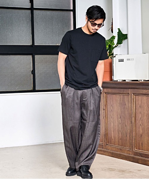 「CavariA」 スラックス M ネイビー メンズの画像2