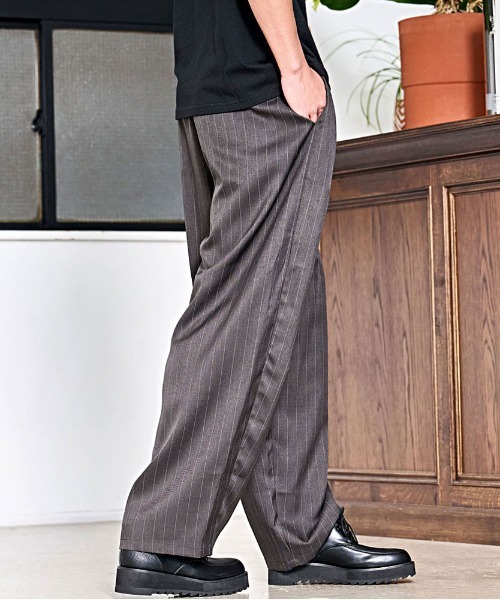 「CavariA」 スラックス M ネイビー メンズの画像3