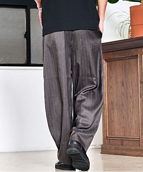 「CavariA」 スラックス M ネイビー メンズの画像4