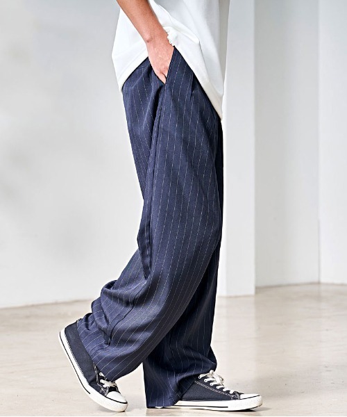 「CavariA」 スラックス M ネイビー メンズの画像6