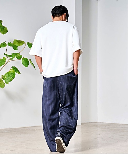 「CavariA」 スラックス M ネイビー メンズの画像7