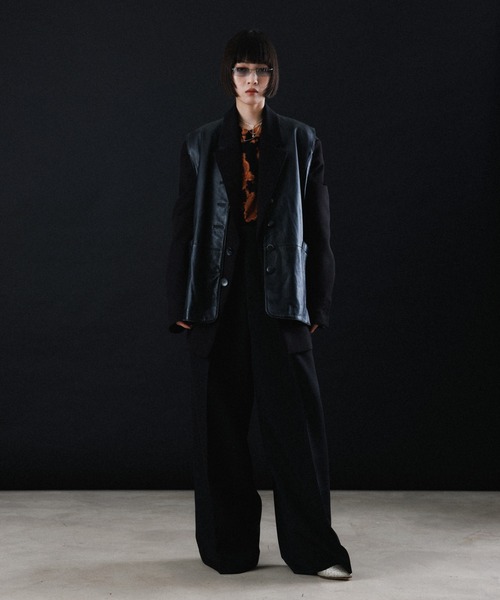 「M TO R」 テーラードジャケット 38 ブラック レディース_画像3