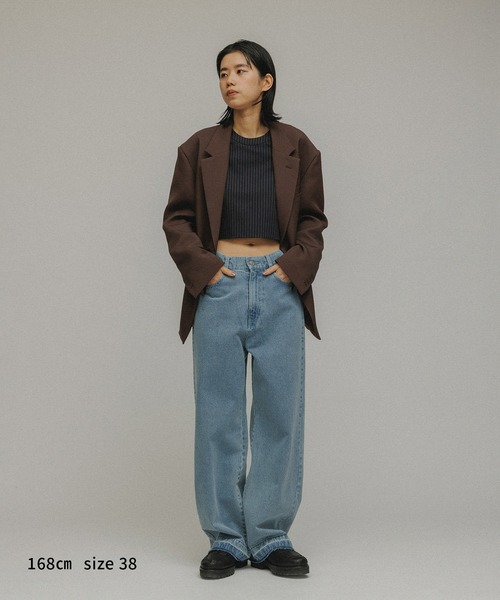 「M TO R」 テーラードジャケット 38 ブラック レディース_画像5