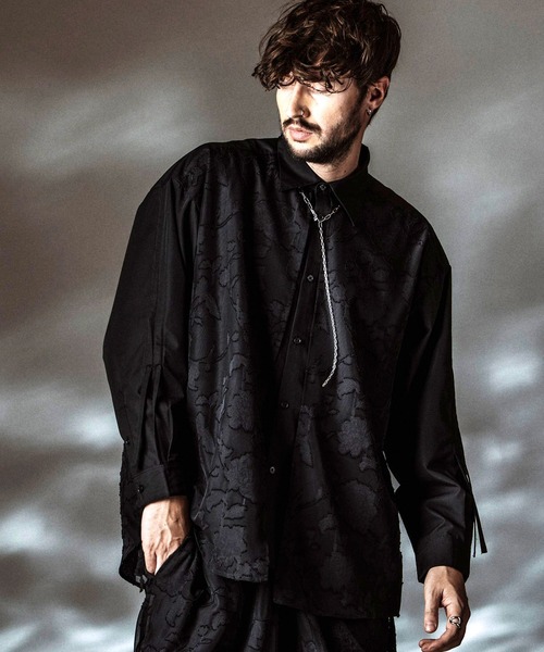 NO ID.（ノーアイディー） シャツ 「NO ID.」Drawstrings Layered