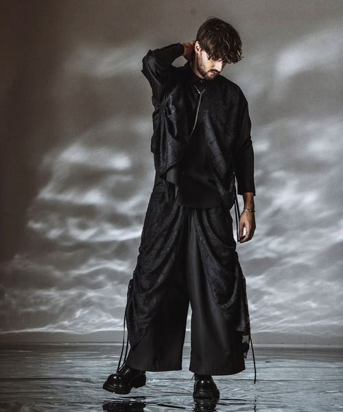 NO ID.（ノーアイディー） シャツ 「NO ID.」Drawstrings Layered