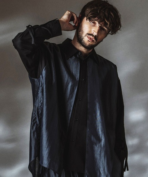 NO ID.（ノーアイディー） シャツ 「NO ID.」Drawstrings Layered
