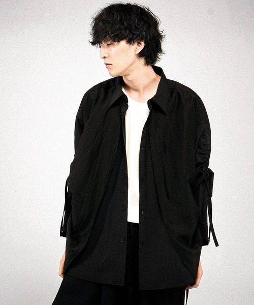 NO ID.（ノーアイディー） シャツ 「NO ID.」Drawstrings Layered