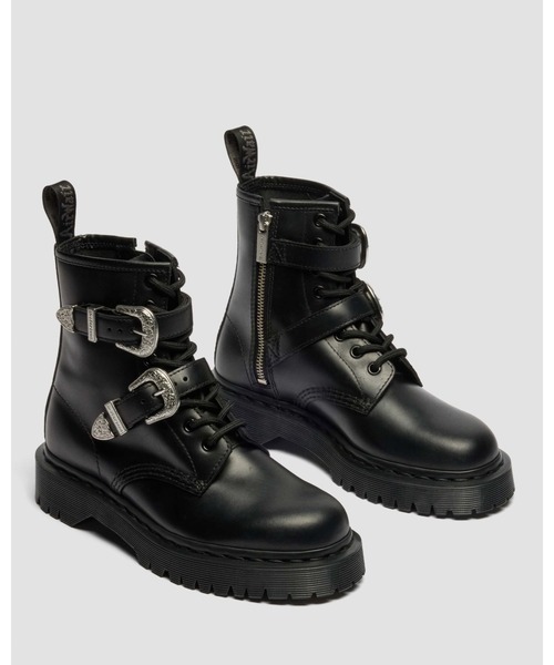 dr.martens ブラック エンジニアブーツ バックル付き Dr.Martens（ドクターマーチン） ブーツ 1460 BEX バックル ロー
