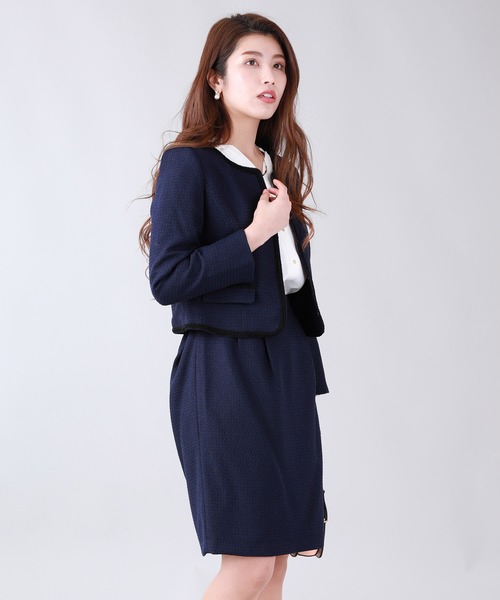 「BLUEEAST」 スカートスーツ LARGE ネイビー レディース_画像8