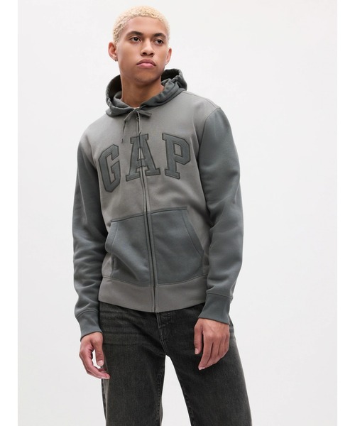 GAP（ギャップ） ジップアップパーカー X-SMALL グレー メンズ