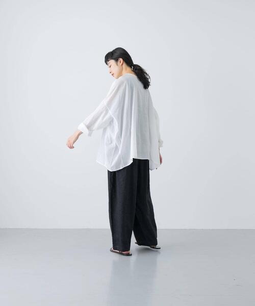 「かぐれ」 長袖ブラウス FREE ベージュ系その他 レディースの画像