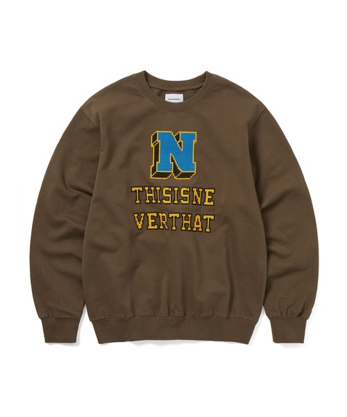 thisisneverthat ネイビー ロゴスウェット M thisisneverthat（ディスイズネバーザット） スウェットカットソー M