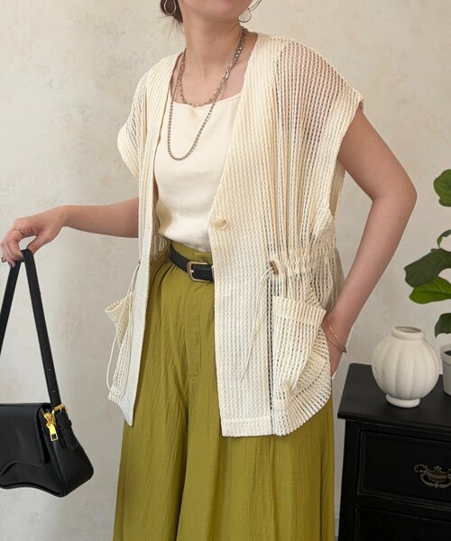 Chez toi（シェトワ） ベスト ジレ 「レイヤード対応」「インせず着