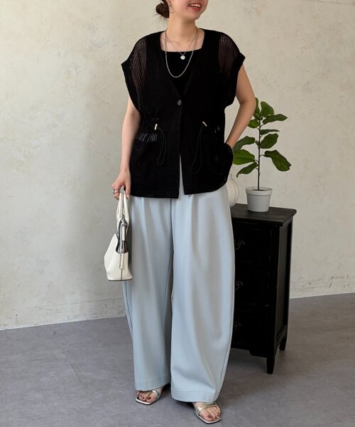 Chez toi（シェトワ） ベスト ジレ 「レイヤード対応」「インせず着