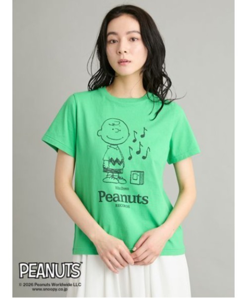 Mila Owen（ミラオーウェン） tシャツ 半袖 「PEANUTS RECORDS