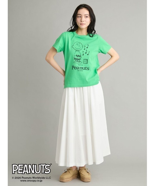 PEANUTS Mint Chocolate Lover Tシャツ M Mila Owen（ミラオーウェン） tシャツ 半袖 「PEANUTS RECORDS