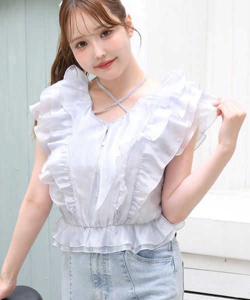 one after another NICE CLAUP ブラウス シャツ 夏 半袖 