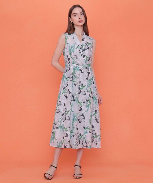 ワンピース ラーレプリントカシュクール ワンピースの画像