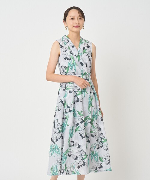 ワンピース ラーレプリントカシュクール ワンピースの画像