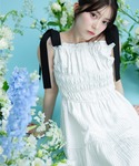 ワンピース 夏 シャーリングキャミワンピースの詳細画像2