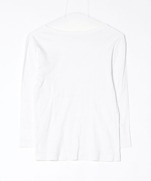 「three dots」 7分袖カットソー SMALL ホワイト レディース_画像2