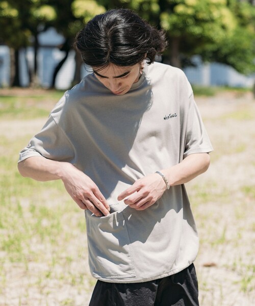 「FREAK'S STORE」 半袖Tシャツ「Wild Thingsコラボ」 MEDIUM グレイッシュベージュ メンズ_画像7