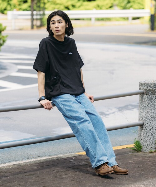「FREAK'S STORE」 半袖Tシャツ「Wild Thingsコラボ」 MEDIUM グレイッシュベージュ メンズ_画像9