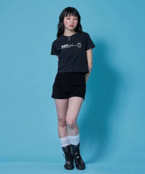 「SEQUENZ」 半袖Tシャツ MEDIUM ブラック レディース_画像3