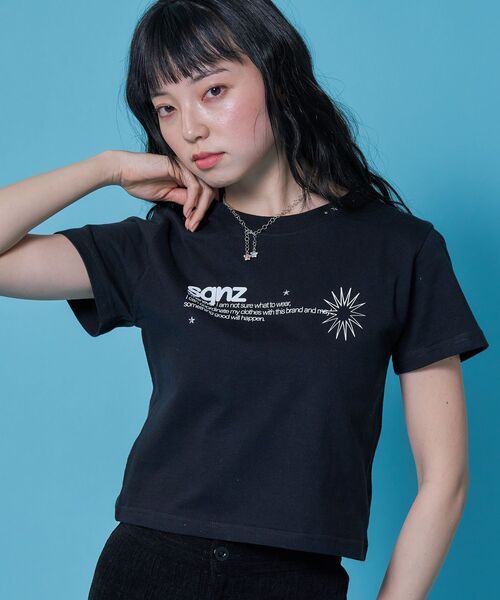 「SEQUENZ」 半袖Tシャツ MEDIUM ブラック レディース_画像5