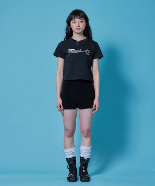 「SEQUENZ」 半袖Tシャツ MEDIUM ブラック レディース_画像6