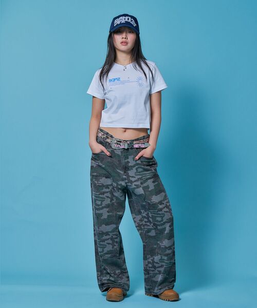 「SEQUENZ」 半袖Tシャツ MEDIUM ブラック レディース_画像9