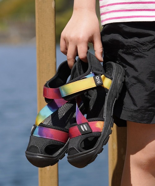 「RIO」 「KIDS」フラットサンダル 19cm ブラック キッズ_画像7