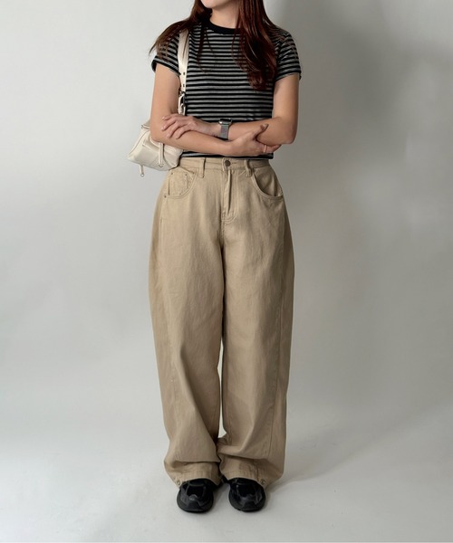 「by muni:r」 パンツ SMALL ベージュ レディース_画像9
