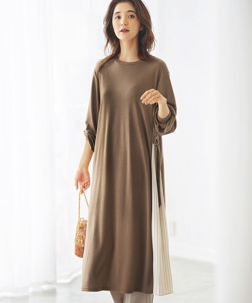 ワンピース クルーネックサイドプリーツワンピース Zozotown Paypayモール店 通販 Paypayモール