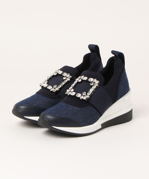 neue marche（ノイエマルシェ） スニーカー ビジュー付きスリッポン