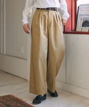チノパン ハイウエストタックワイドストレートチ...の詳細画像3