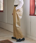 チノパン ハイウエストタックワイドストレートチ...の詳細画像4