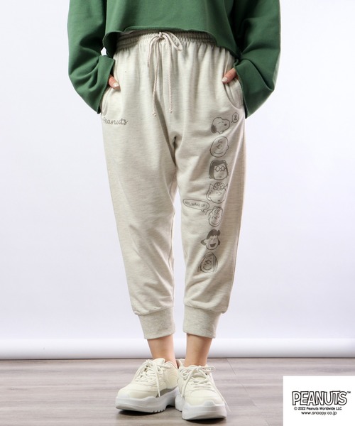 【PEANUTS】SNOOPY 裏毛ワンポイントプルオーバ&ショットパンツ PEANUTS】SNOOPY 裏毛ワンポイントプルオーバ&ショットパンツ
