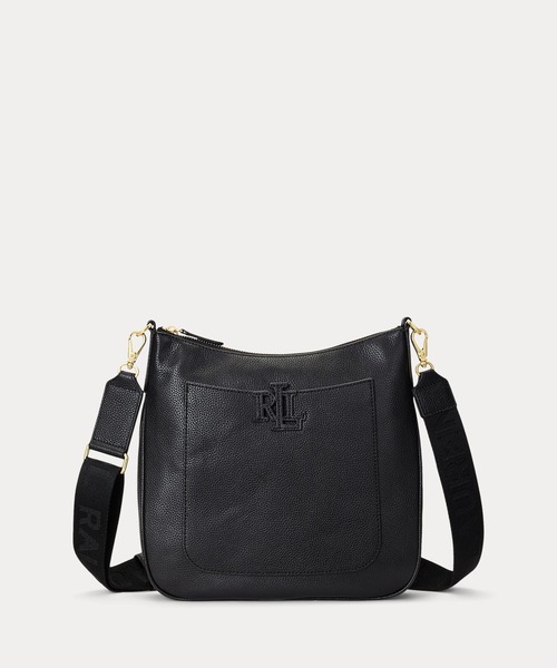LAUREN RALPH ショルダーバッグ バッグ ペブルド レザー ラージ