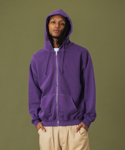 XLARGE（エクストラ ラージ） パーカー PIGMENT DYED EMBOSS LOGO ZIP