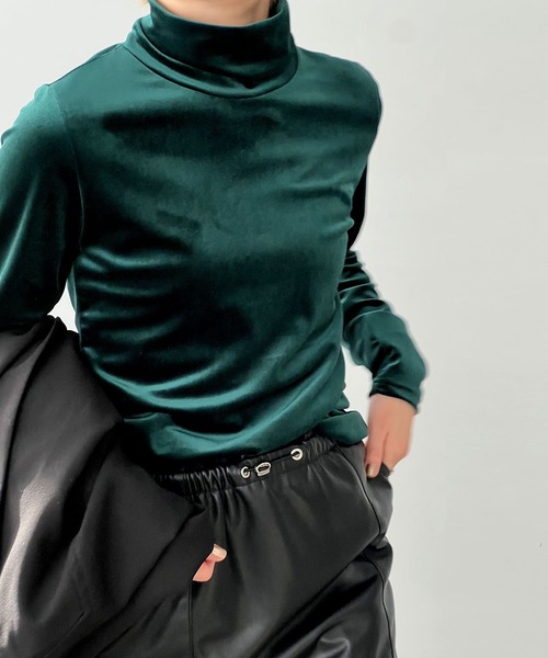 chuclla（チュクラ） tシャツ ベロア タートルネック トップス