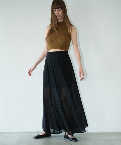 スカート CLANE SHEER FLARE MERMAID SKIRT CLANE（クラネ） スカート SHEER FLARE MERMAID SKIRT : ZOZOTOWN