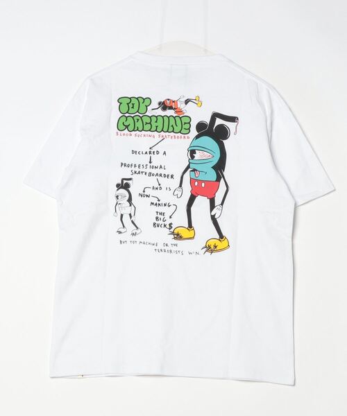 toy machine ホワイトTシャツ スケーター ストリート　古着　Lサイズ TOY MACHINE（トイ マシーン）の「【ムラサキスポーツ限定】TOY