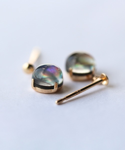 cui-cui（キュイキュイ） ピアス クリスタル / 黒蝶貝 ピアス | K10YG