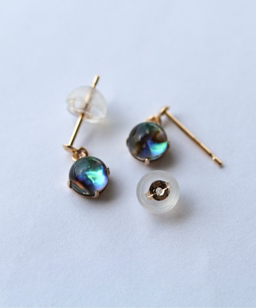 cui-cui（キュイキュイ） ピアス クリスタル / 黒蝶貝 ピアス | K10YG