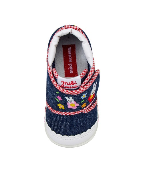 MIKI HOUSE スニーカー うさこ刺繍のファーストベビーシューズ キッズ 