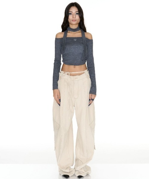 tシャツ 「SETSETSET」JENNIE OFF-SHOULDER LOGO TOP レディース SETSETSET tシャツ 「SETSETSET」JENNIE OFF-SHOULDER LOGO TOP