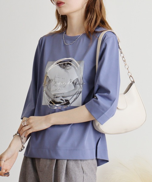 tシャツ BRODIAEA フォトプリントＴシャツ レディース tシャツ BRODIAEA フォトプリントTシャツ レディース
