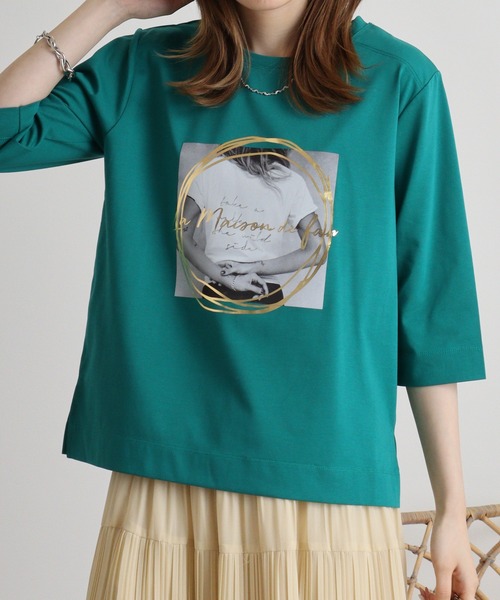 tシャツ BRODIAEA フォトプリントTシャツ レディース