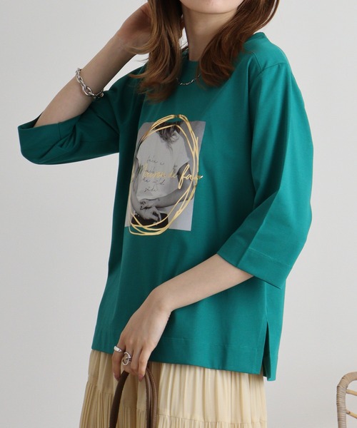 tシャツ BRODIAEA フォトプリントTシャツ レディース